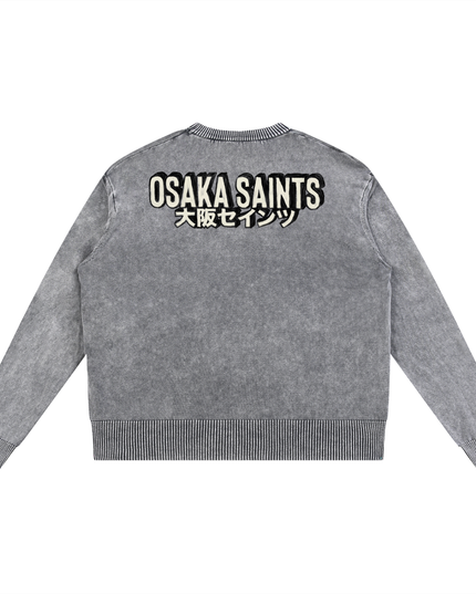 "The Forsaken Seven" Mineral Wash Oversized Sweater