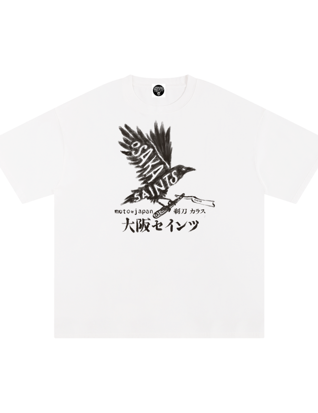 Osaka Saints - "RAZOR RAVEN " Pure Cotton T-Shirt