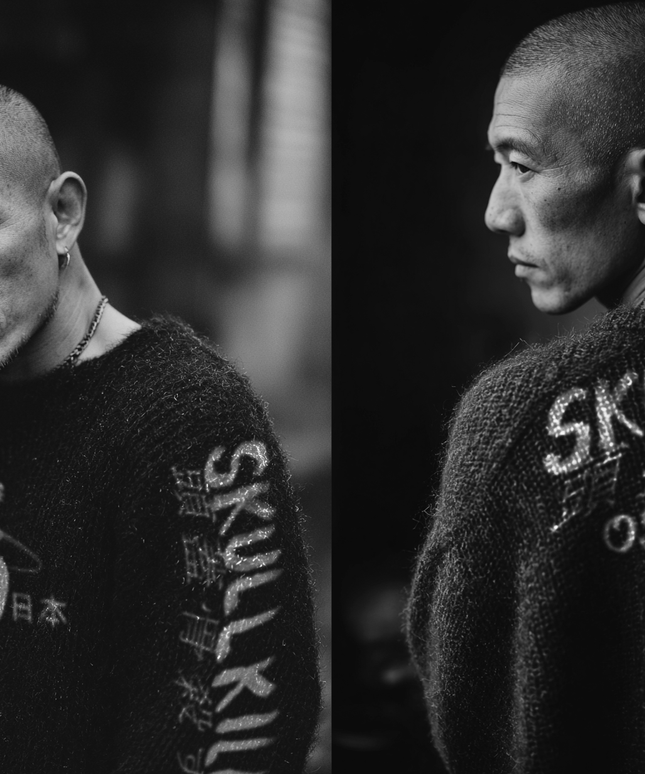 Osaka Saints SKULLKILL Test Track - Relaxed fit knitted crew neck sweater