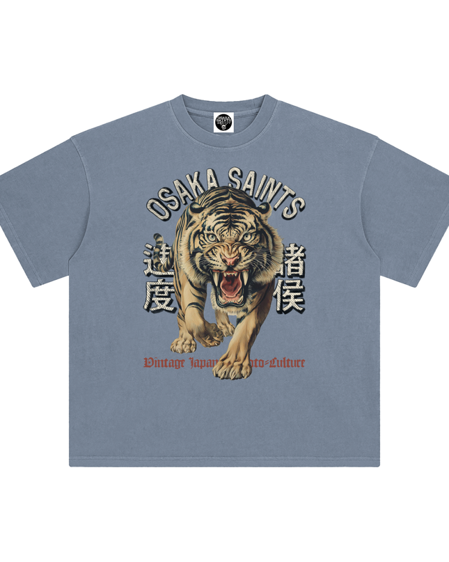 osaka saints,hand drawn,vintage,japan,motorcycle,t-shirt,badass