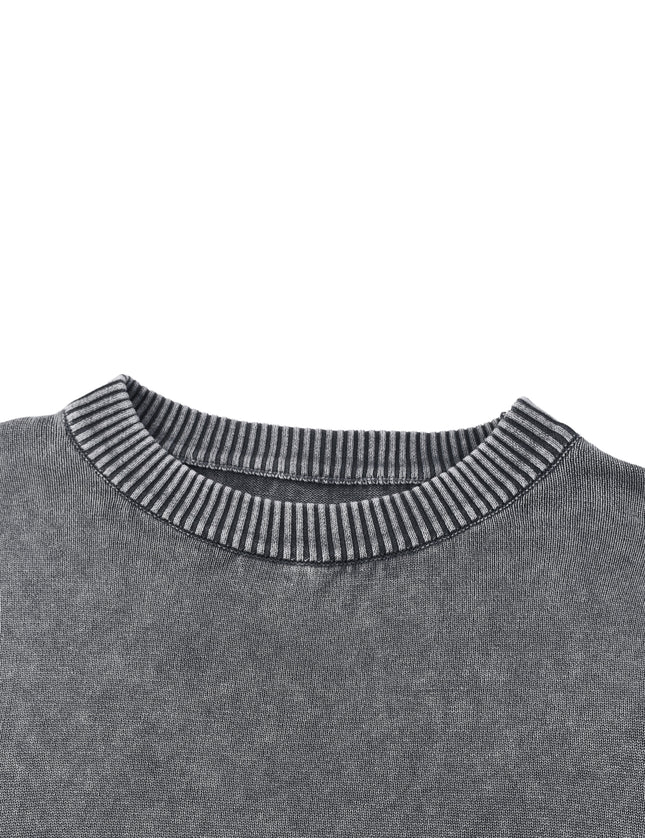 "The Forsaken Seven" Mineral Wash Oversized Sweater